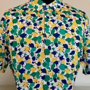 CS White Paddy Splatter Print Polo